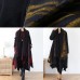 Cozy red print coat plus size spring asymmetric coat