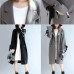 Gray woolen trench coat plus size wind breaker jackets