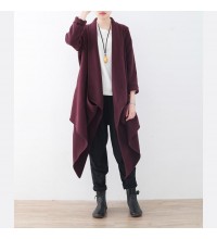 vintage burgundy wool coat oversized Jackets & Coats boutique maxi coat