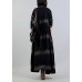 vintage plus size clothing trench coat fall black plaid lapel Button coats